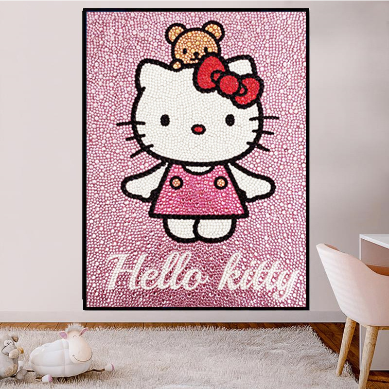 Embroidery Garments - Diamond painting KT Cat Handmade DIY
