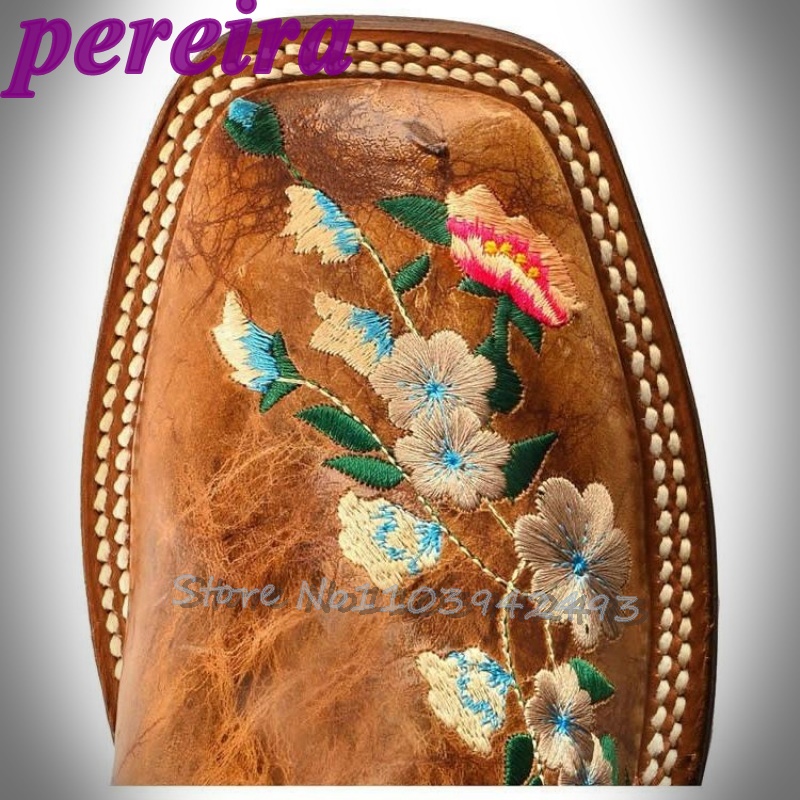 Embroidered Flower Boots Rose  - Embroidery Rose 评论和价格