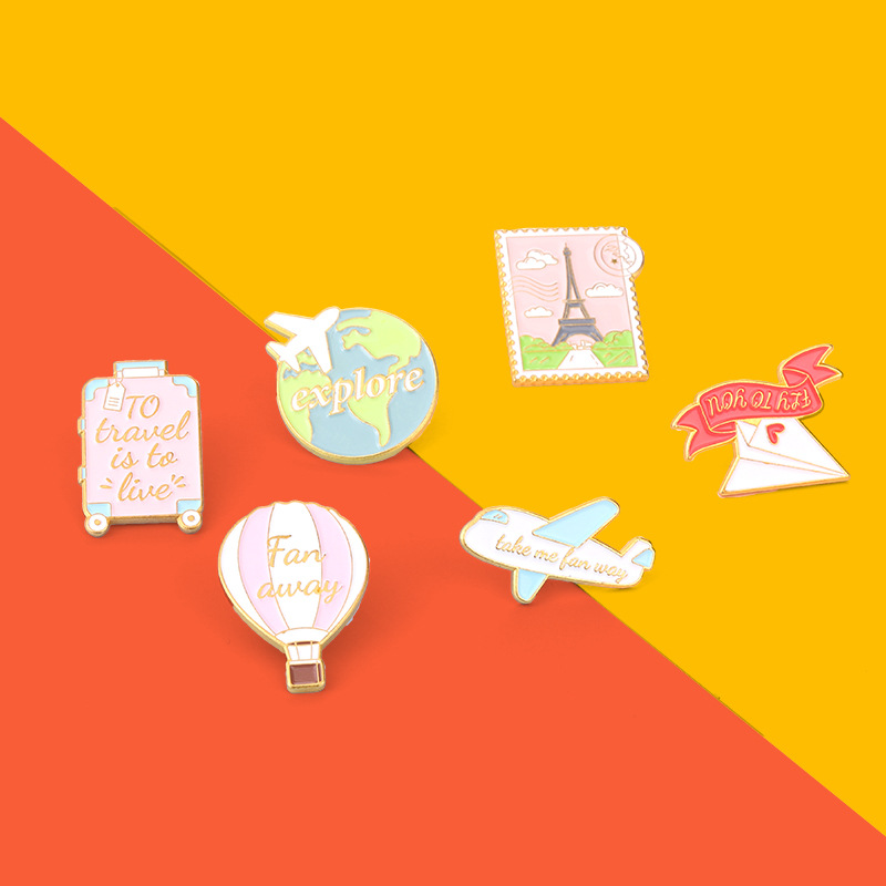 Cartoon plane Earth hot air ba - Embroidery Bali 评论和价格