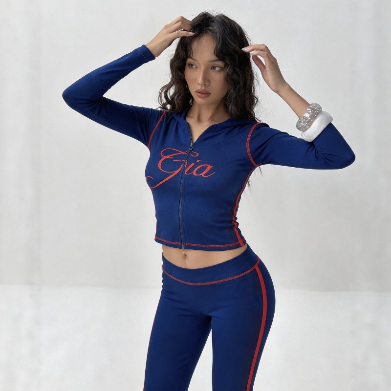 Women Letter‑Print 2‑Piece Tra - Embroidery Online 评论和价格