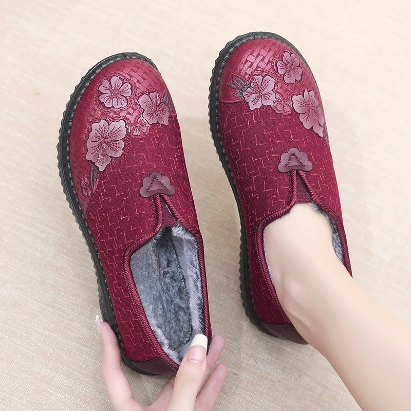 Women Winter Plush Lined Slip‑ - Embroidery Online 评论和价格