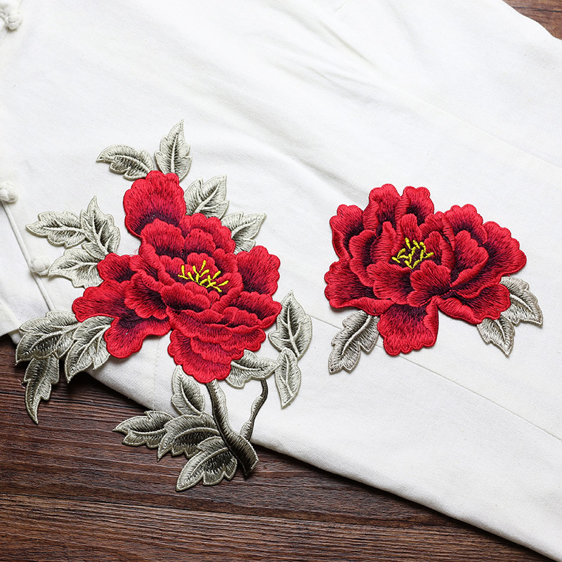 1 Pair Red Pink Yellow Embroid - Embroidery Yellow Dress 评论和价格