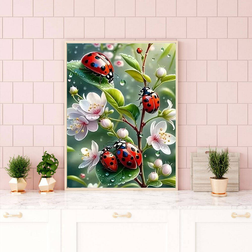 HUACAN 5d Diamond Painting Lad - Embroidery Lady Bug 评论和价格