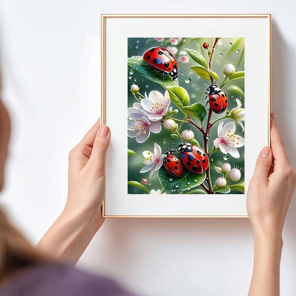 HUACAN 5d Diamond Painting Lad - Embroidery Lady Bug 评论和价格