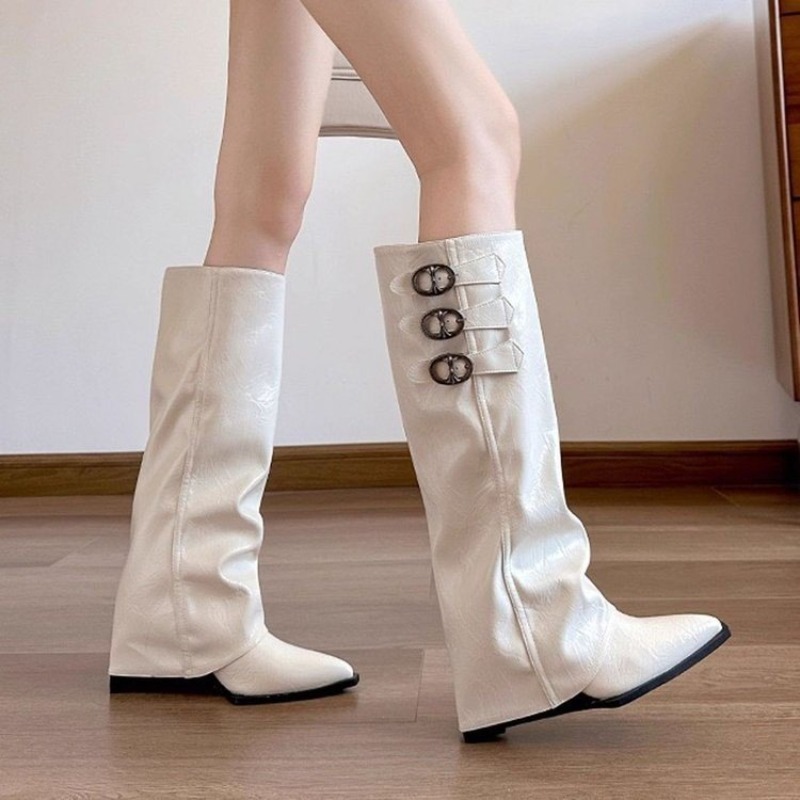Women Pointed Toe Knee High Sl - Embroidery Garments 评论和价格