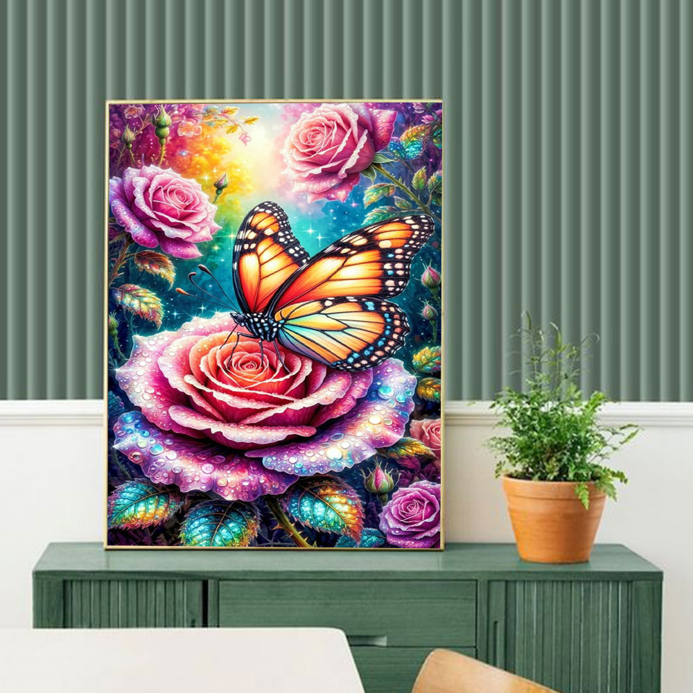 Butterfly Diamond Mosaic 5D DI - Embroidery Rose 评论和价格